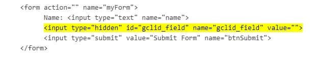 Google-provided-code-for-hidden-field-of-GCLID