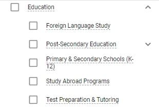 Education-sector-of-in-market-targeting